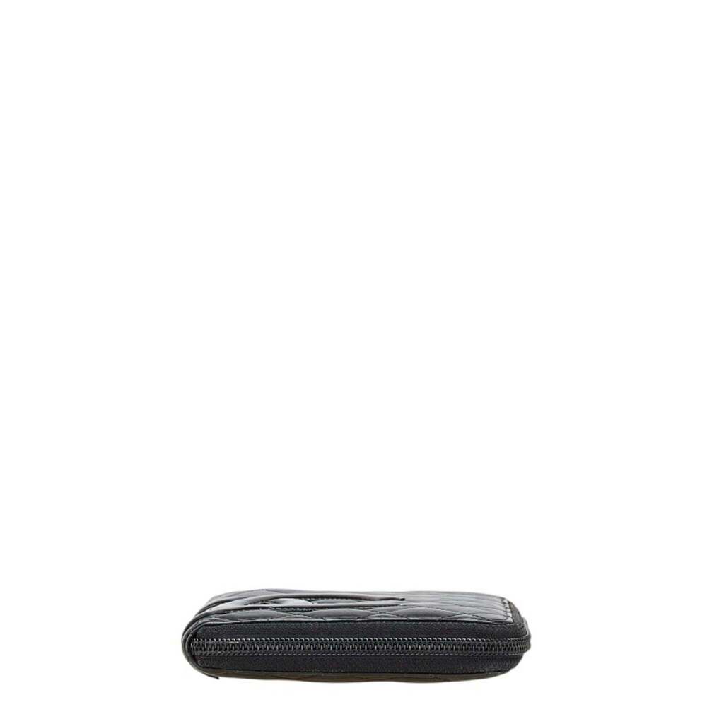 CHANEL Authentic Black Lambskin Leather Logo Wallet - Picture 3 of 16